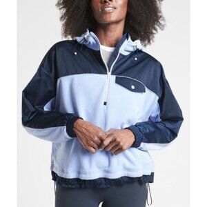 Athleta Zion Microfleece 1/2 Zip Hooded Jacket-sz Large